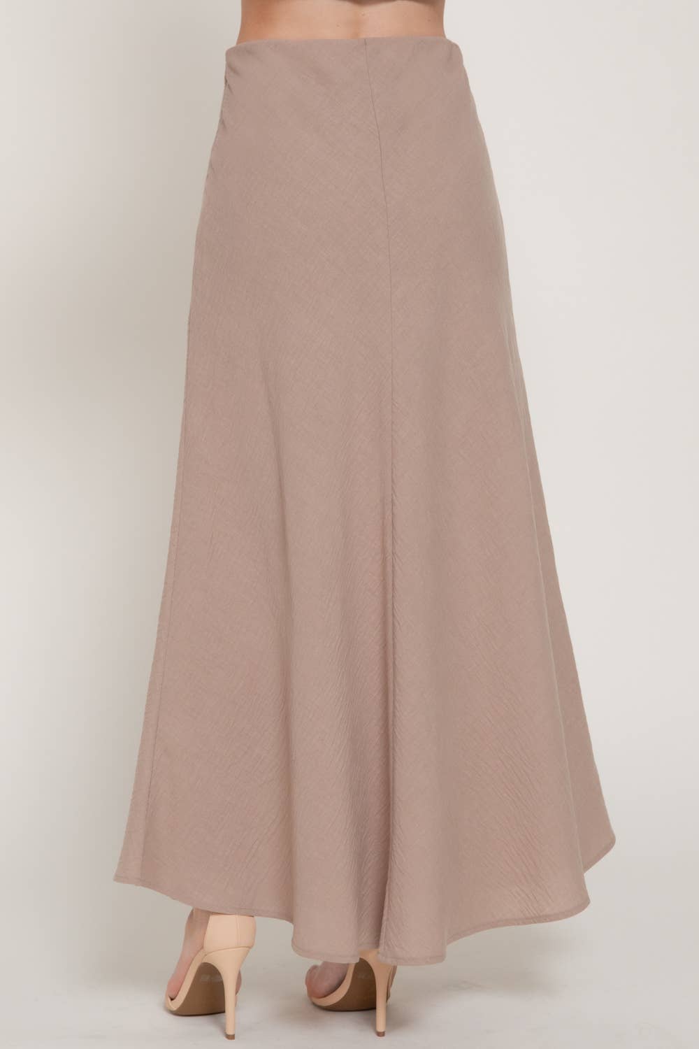 Elastic Waist Detail Long Skirt