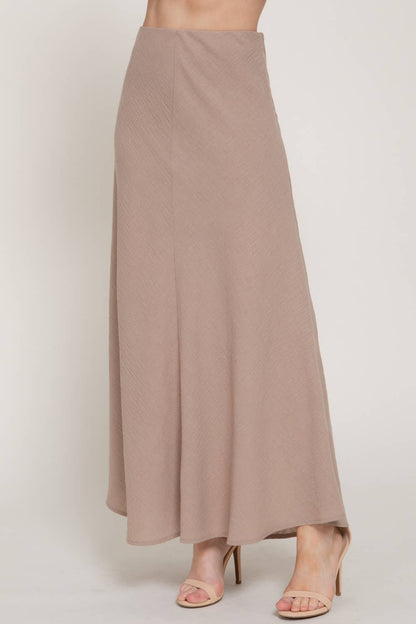Elastic Waist Detail Long Skirt