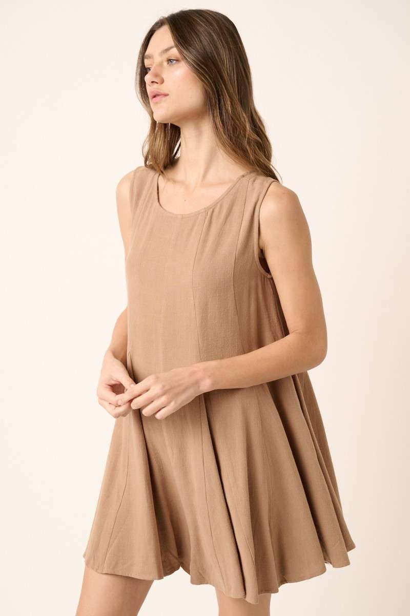 GODET DETAIL WIDE LEG ROMPER