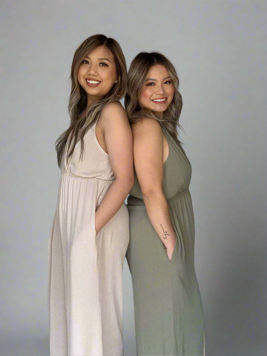 Surplice Bodice Wide Leg Jumpsuit