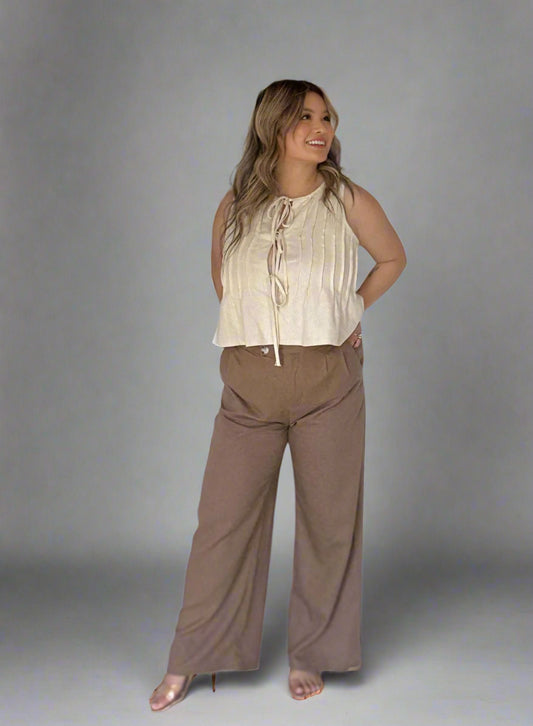 Linen Cropped Pants