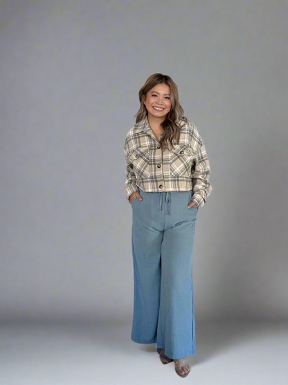 Fall Vibes Plaid Print Jacket