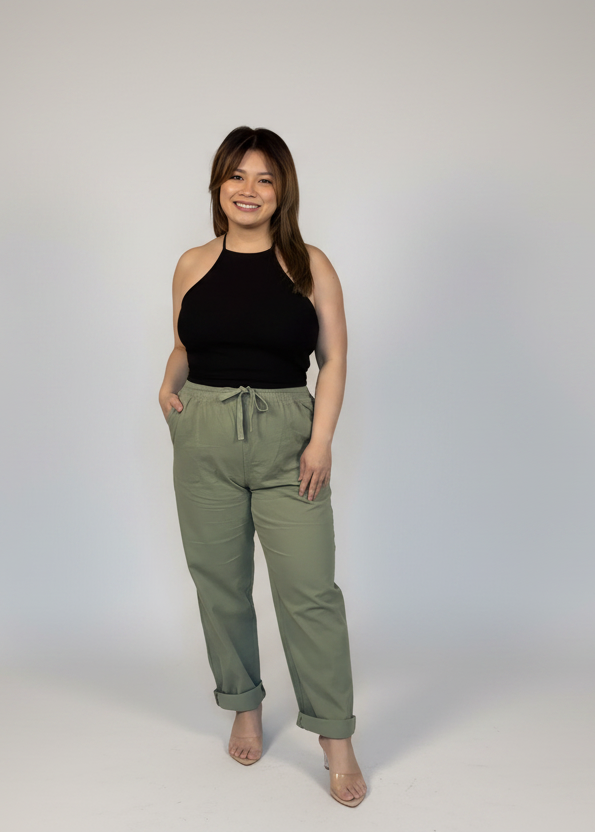 COTTON TWILL PANTS