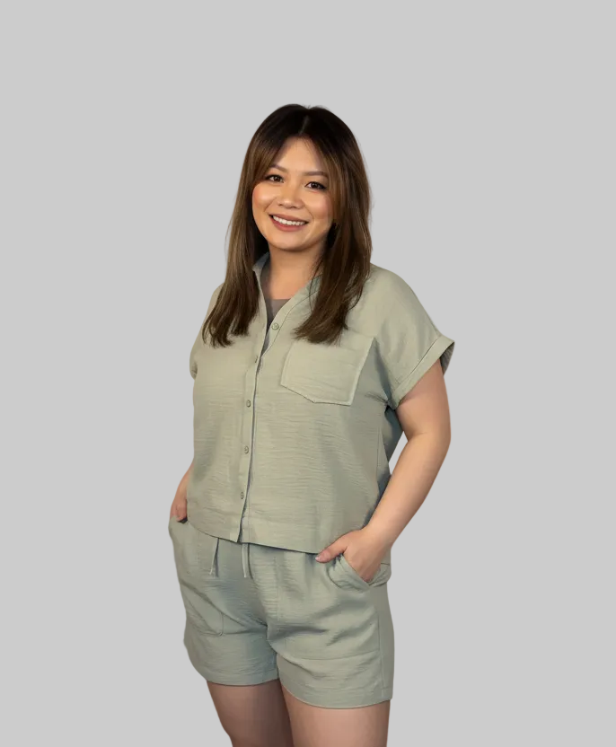 Dolman Short Sleeve Shirt & Shorts Linen Set
