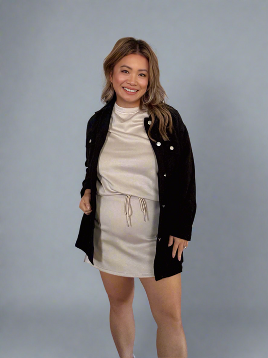 Oversized Black Denim Jacket