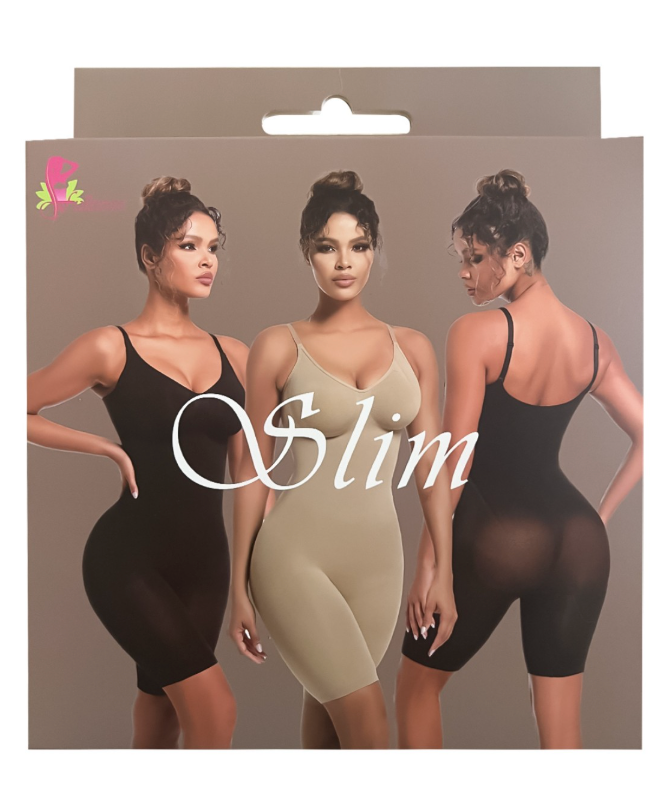 Slim Sculpt Mid Thigh Bodysuit (Nude)