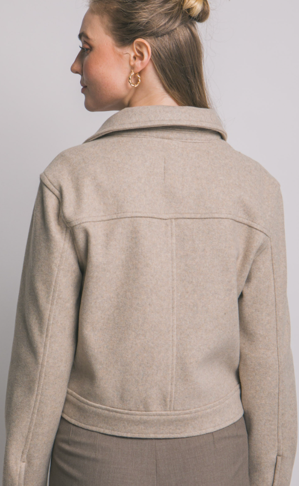 Zip-up Flat Pocket Jacket