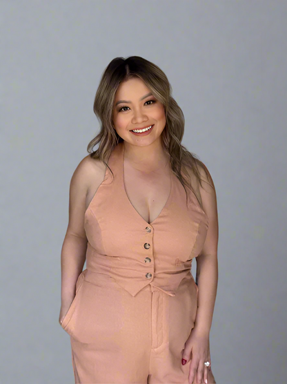 Linen Halter Jumpsuit