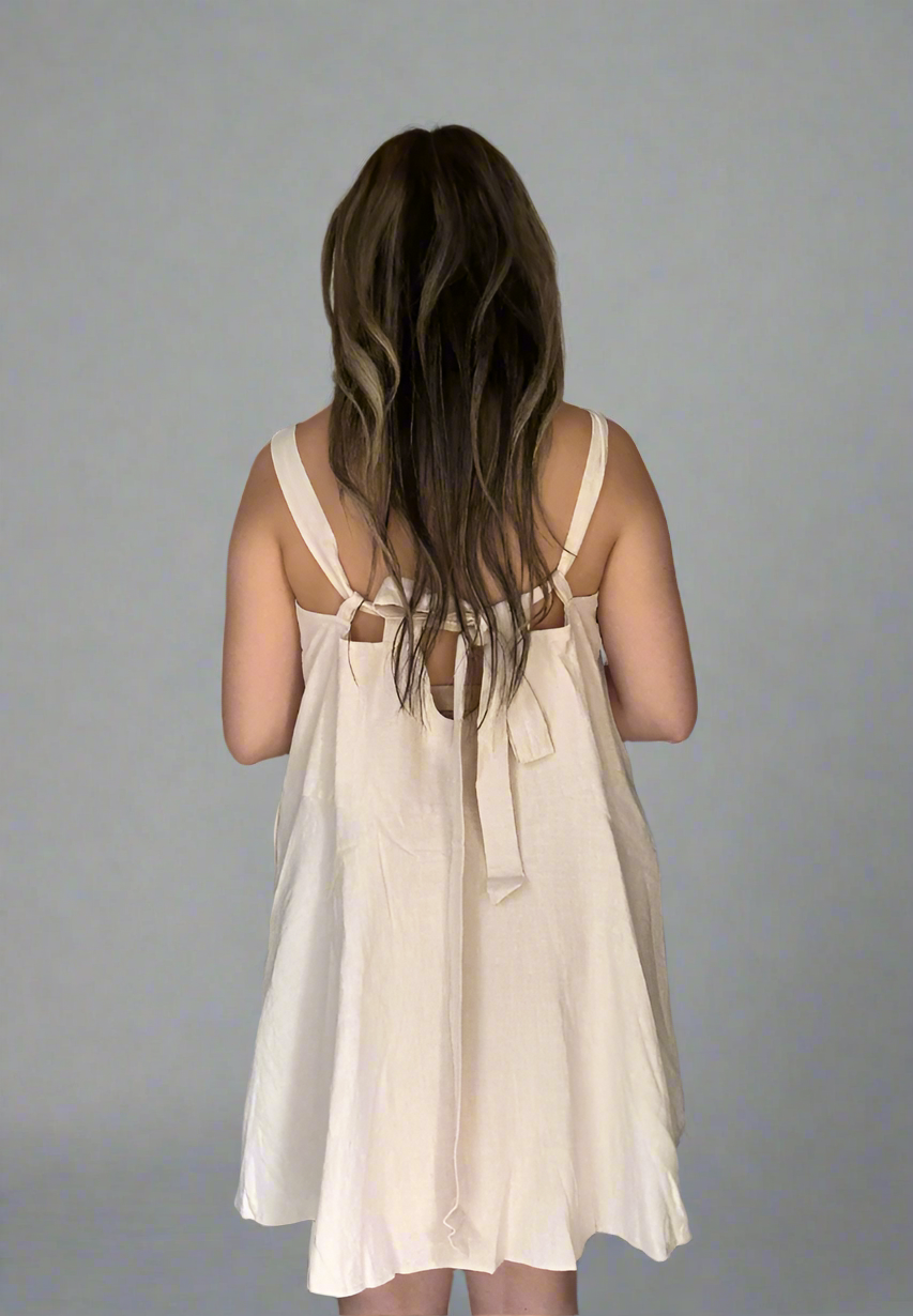Tie-back Halter Mini Dress