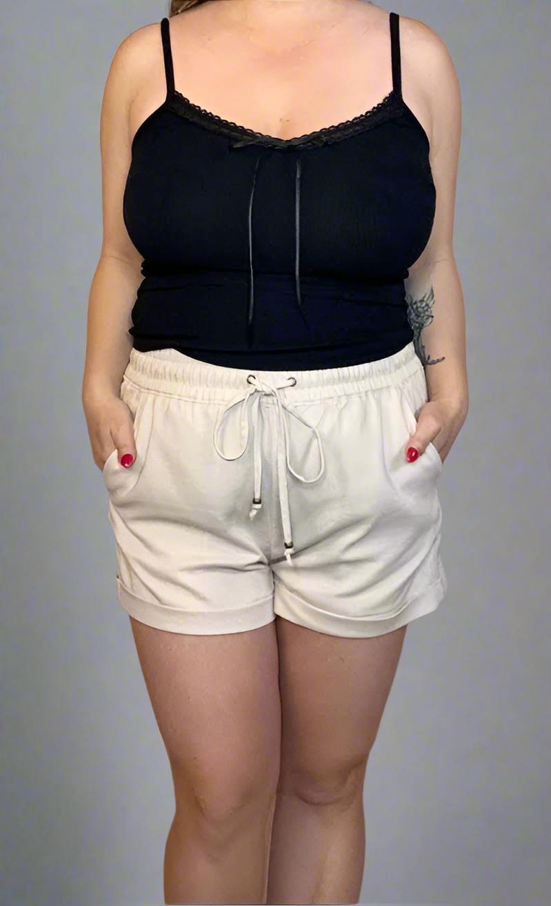 Lace Trim Ribbon Tank Top