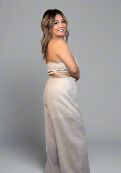 Adjustable Bandeau Top And Pants Set