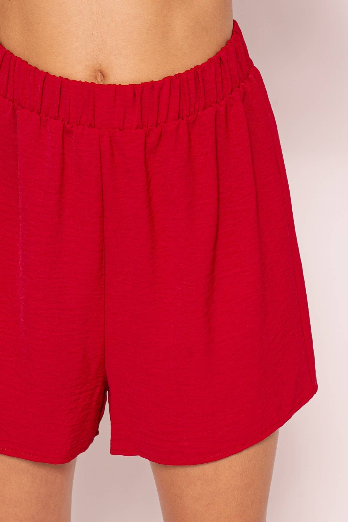 Summer Elastic Waist Airflow Shorts