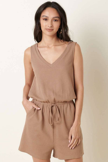THERMAL V NECK ROMPER