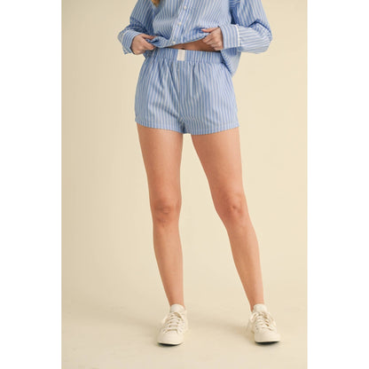 Long Sleeve Button Down Striped Pajama Set
